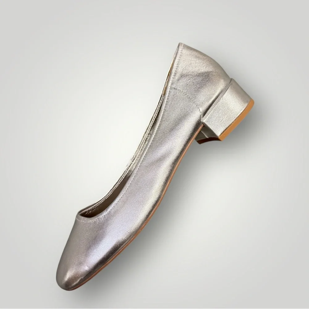 NEW Antropologie SILENT D ANNABELLE Pump Silver Sz‎ 9 Holiday